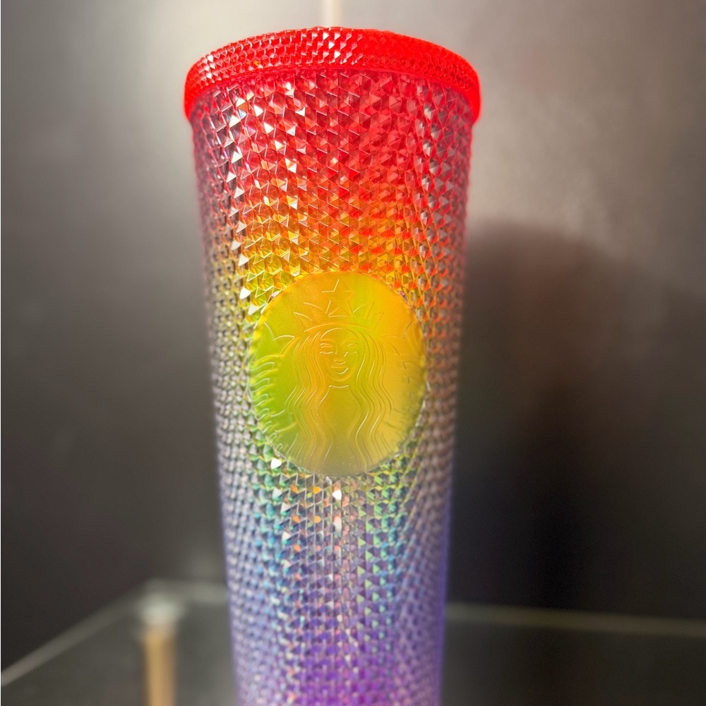 Starbucks Rainbow Studded Tumbler - Red, Yellow, Green, Purple